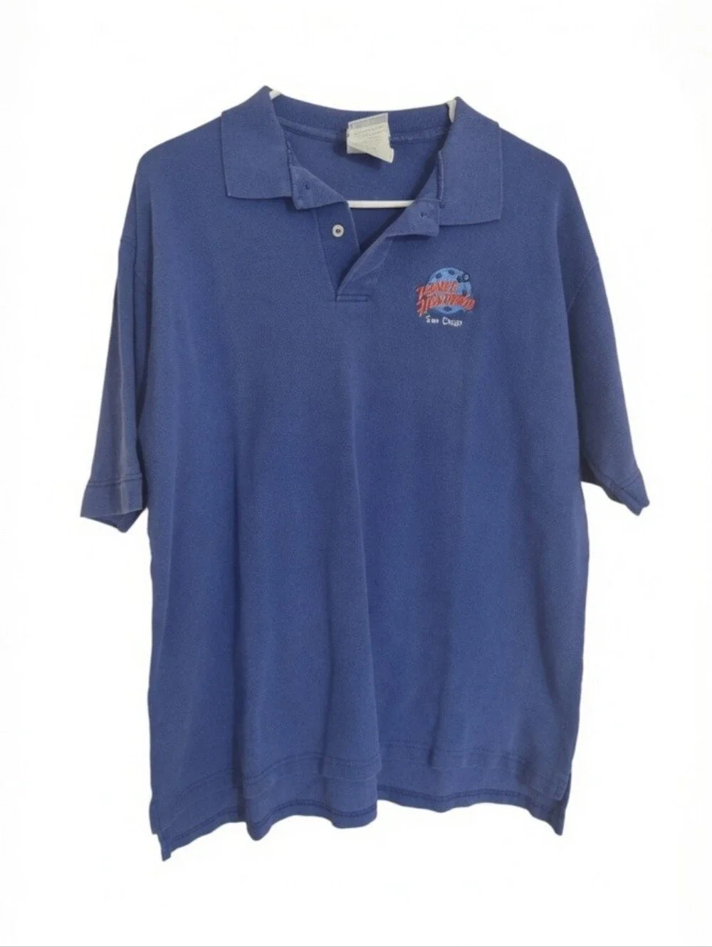 VTG Planet Hollywood San Diego Blue Polo Shirt Large Made In The USA Nostalgia